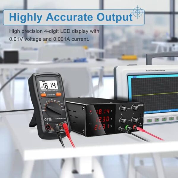 DC Power Supply 0-30 V, 0-5 A + 5V usb - Bild 3