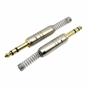 High Quality Stereo Microphone Cable Guitar Connector Trs Ts 6.3 mm 6.25mm 6.35mm Stereo 1/4'' Jack Plugs