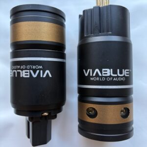 Viablue T6s/T6S power connectors gold plated Schuko/IEC C15 (C13)/ set