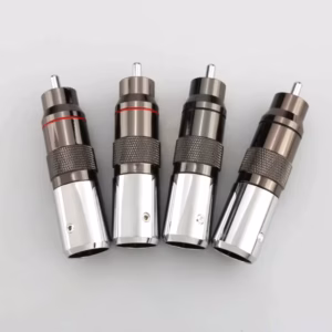 Netzo RCA Lotus Plug, Rhodium plated, No solder 15,9mm/4 set