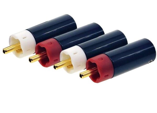 NETZO Black RCA Plugs Tellurium Copper Gold Plated Ø8.5mm/4 set