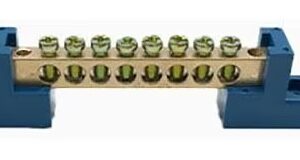 Copper Screw Terminal Block - 8 pin Zero Blue