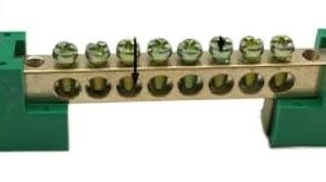 Copper Screw Terminal Block - 8 pin Earth Green