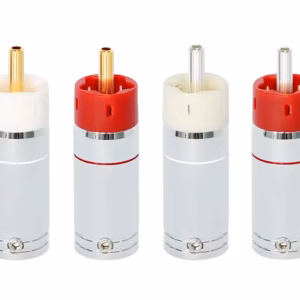 NETZO Metal Bullet RCA Plugs Pure Copper Gold Plated Ø9 mm/4 pcs set