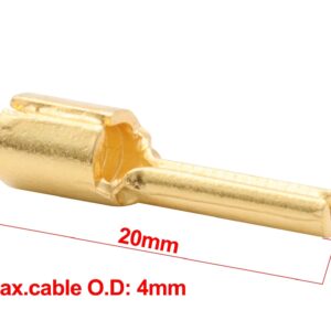 Netzo kontaktstift/pin terminal ren koppar/guld 4 mm (/st)